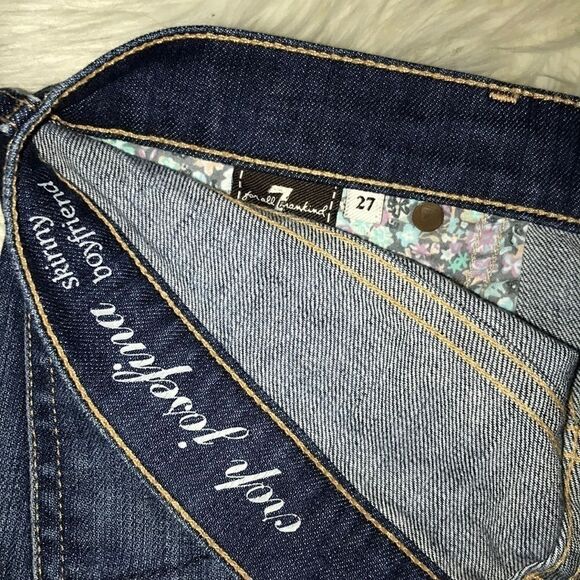 7FAM Crop Josefina Skinny Boyfriend Denim Jeans - Picture 4 of 7